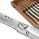 Set of 6 Prestige Laguiole steak knives stainless steel fully forged polished finish - Image 1070