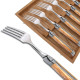 Set of 6 Laguiole forks with wood handle - Image 1096