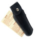 One part Laguiole knife with Olive Wood handle, 11 cm + Black Finest quality leather sheath - Image 1197