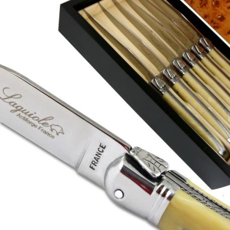 Laguiole steak knives ABS luxury beige - Image 1285