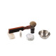 Historic shaving-box for straight rasors with mini- strop, razor sharpening paste, shaving brush, shaving bowl, soap, alum block - Image 1698