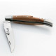Suitcase with Laguiole knife juniper wood handle + leather sheath + sharpening stone - Image 1763