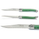 Set of 6 Laguiole steak knives ABS green - Image 2071