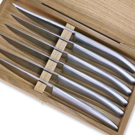 Box-set of 6 stainless steel Thiers steak knives - Image 2073