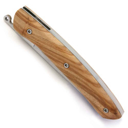 Liner Lock Thiers Olive wood handle