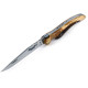 Laguiole bird knife olive and rosewood handle + black leather sheath + sharpener - Image 2276