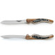 Laguiole bird steak knives with olive wood and acrylic handle - Image 2365