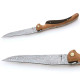 Laguiole bird knife ebony and olive wood handle with damascus blade - Image 2447