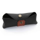 Black horizontal leather case for Laguiole with brown part - Image 2483