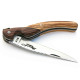 Laguiole bird knife olive violet wood with leather case - Image 2495