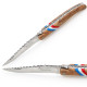 Laguiole knife olive wood with french flag - Image 2517