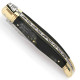 Laguiole black horn brass bolster 12 cm + sharpening stone - Image 2549