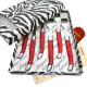 Box of 6 red ABS Laguiole forks - Image 2558