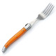 Box of 6 orange ABS Laguiole forks - Image 2565