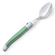Box of 6 green ABS Laguiole soup spoons - Image 2604