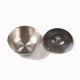 Stainless steel shaving bowl with cover - Image 406