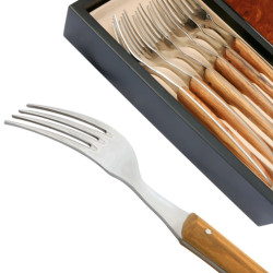 Set 6 Thiers forks - Olive wood handle