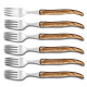 Set of 6 Laguiole forks pearly brown plexiglass handles - Image 576