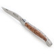 Couteau Laguiole Manche en Loupe de Thuya, incrustation de nacre ouvert - Image 790