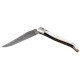 Couteau Laguiole avec manche bi-matière ébène izmir et lame en acier Damas ouvert - Image 910