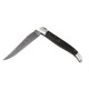 Laguiole knife Ebony wood handle, spring and plates fileworked, Damascus blade - Image 924